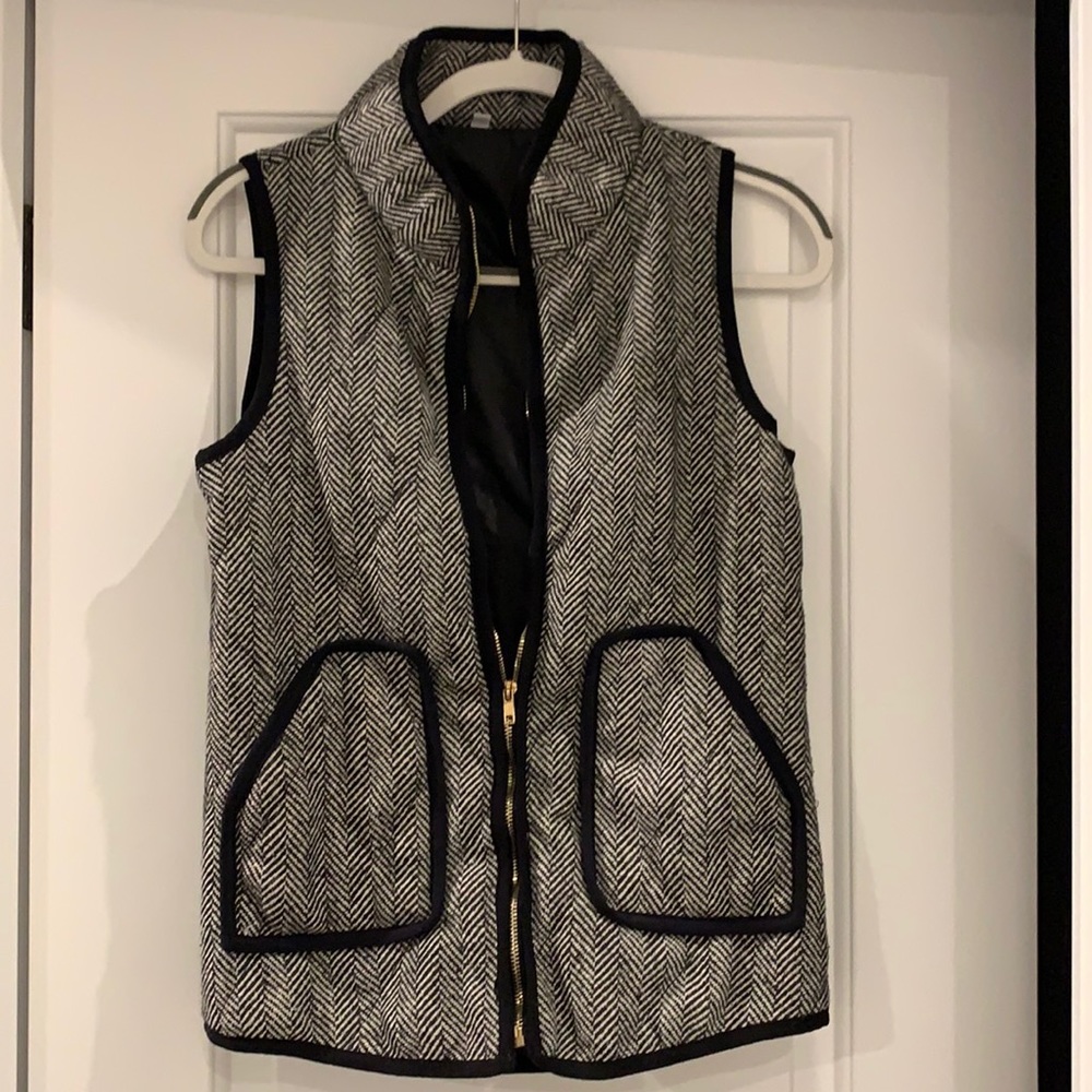 Quilted herringbone vest